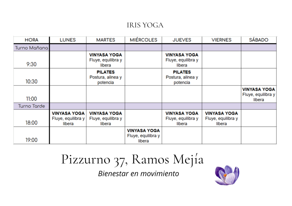 HORARIOS julio 2026